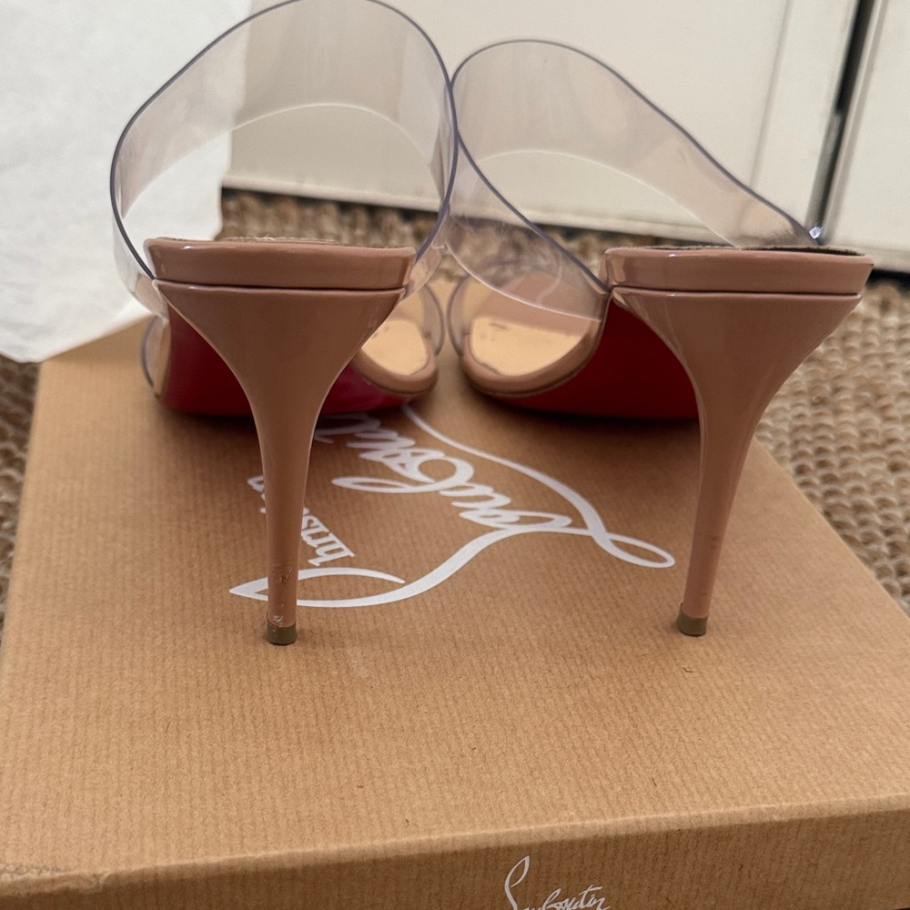Christian Louboutin mule heel with PVC